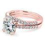 Kobelli Round Brilliant Moissanite and Diamond Bridal Set 2 1/3 CTW 14k Rose Gold (HI/VS, GH/I)