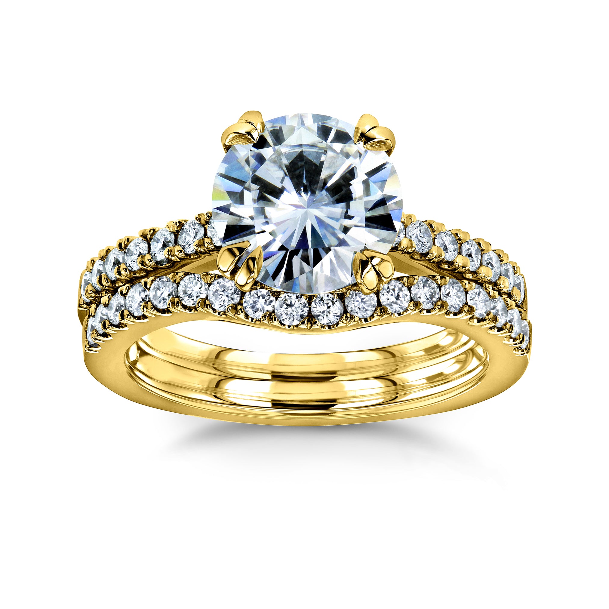 2.3 Carat Moissanite Madison Yellow Bridal Set