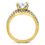 Kobelli Round Brilliant Moissanite and Diamond Bridal Set 2 1/3 CTW 14k Yellow Gold (HI/VS, GH/I)