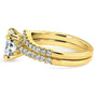 Kobelli Round Brilliant Moissanite and Diamond Bridal Set 2 1/3 CTW 14k Yellow Gold (HI/VS, GH/I)