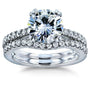 Kobelli Moissanite and Lab Grown Diamond Bridal Rings Set 2 1/3 CTW 14k White Gold (HI/VS, DEF/VS)