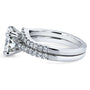 Kobelli Moissanite and Lab Grown Diamond Bridal Rings Set 2 1/3 CTW 14k White Gold (HI/VS, DEF/VS)