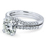 Kobelli Round Brilliant Moissanite and Diamond Bridal Set 2 1/3 CTW 14k White Gold (HI/VS, GH/I)