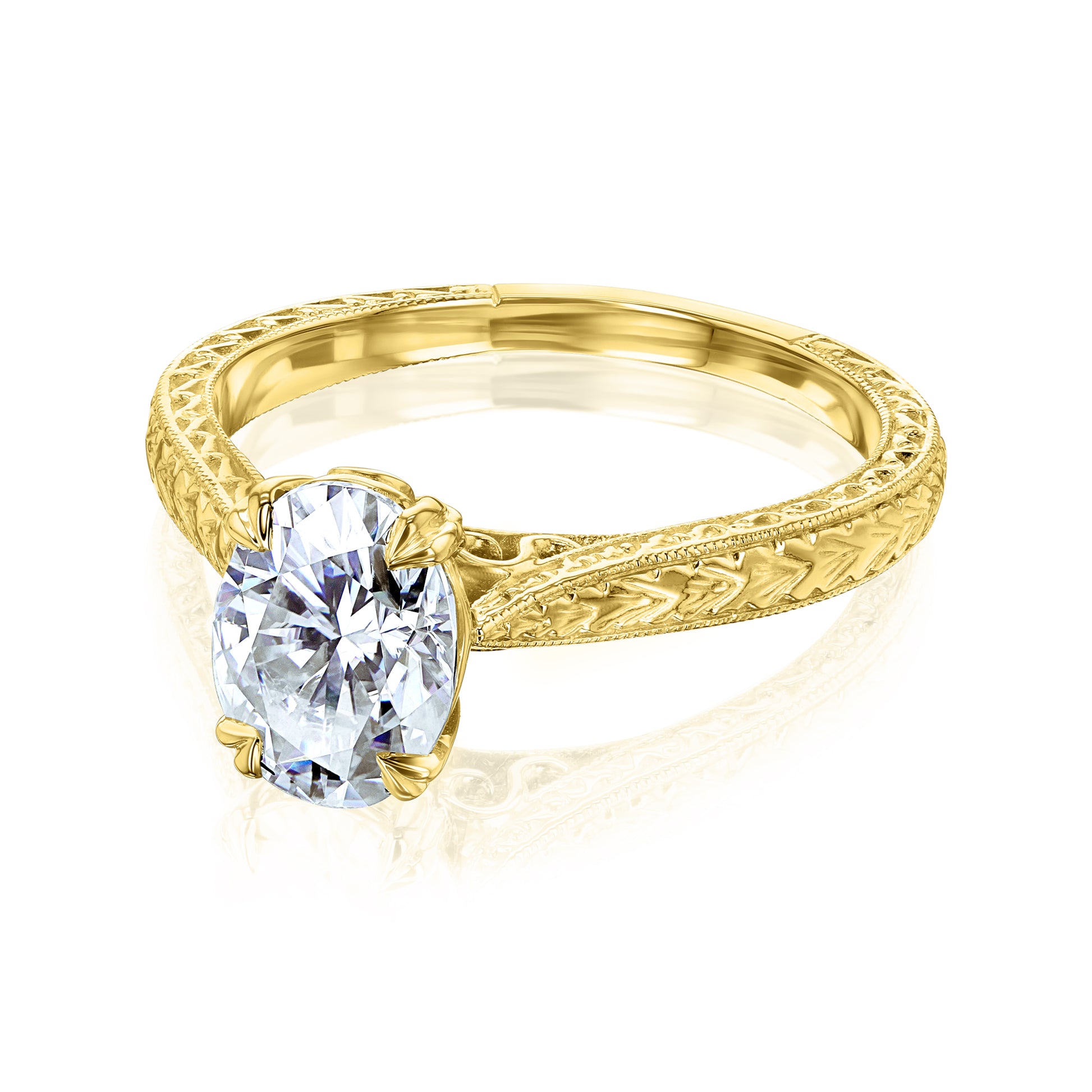 1.5 Carat Moissanite Oval Valentina Ring