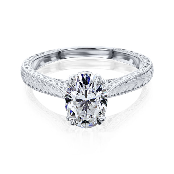 1.5 Carat Moissanite Oval Valentina Ring