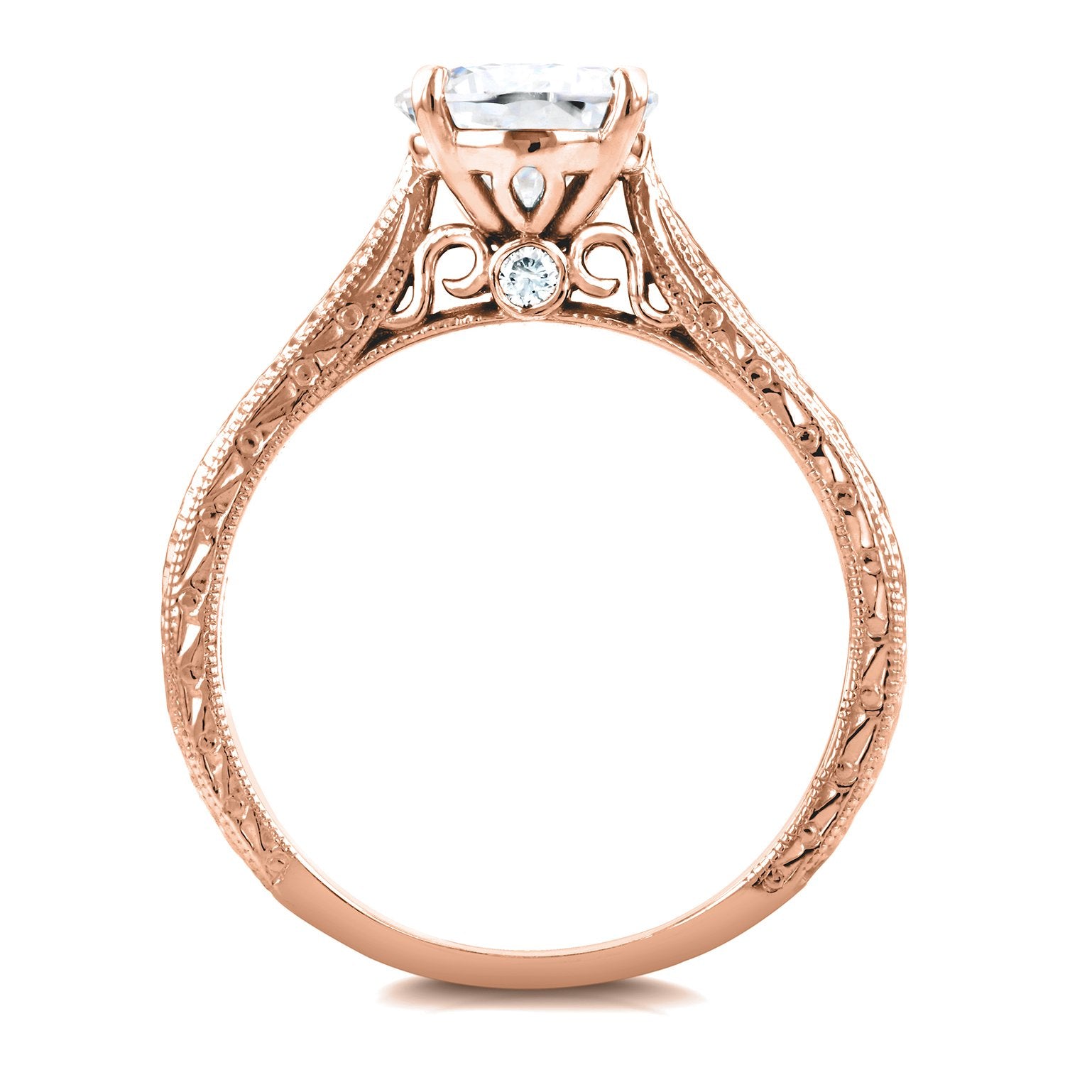 Kobelli 1.5ct Moissanite Antique Engravings Engagement Ring