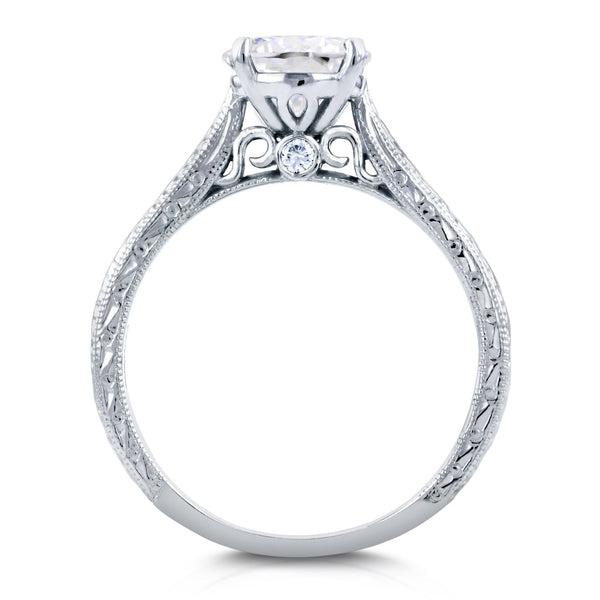 Kobelli 1.5ct Moissanite Antique Engravings Engagement Ring