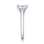 Kobelli Emerald Shape Moissanite Engagement Ring 1 Carat 14k White Gold