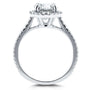Kobelli Forever One Oval Moissanite and Lab Grown Diamond Halo Engagement Ring 1 4/5 CTW 14k White Gold (DEF/VS)