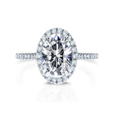 1-4/5ct.tw Oval Halo Basket Cathedral Ring