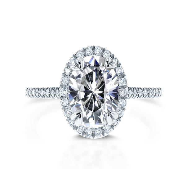 1-4/5ct.tw Oval Halo Basket Cathedral Ring