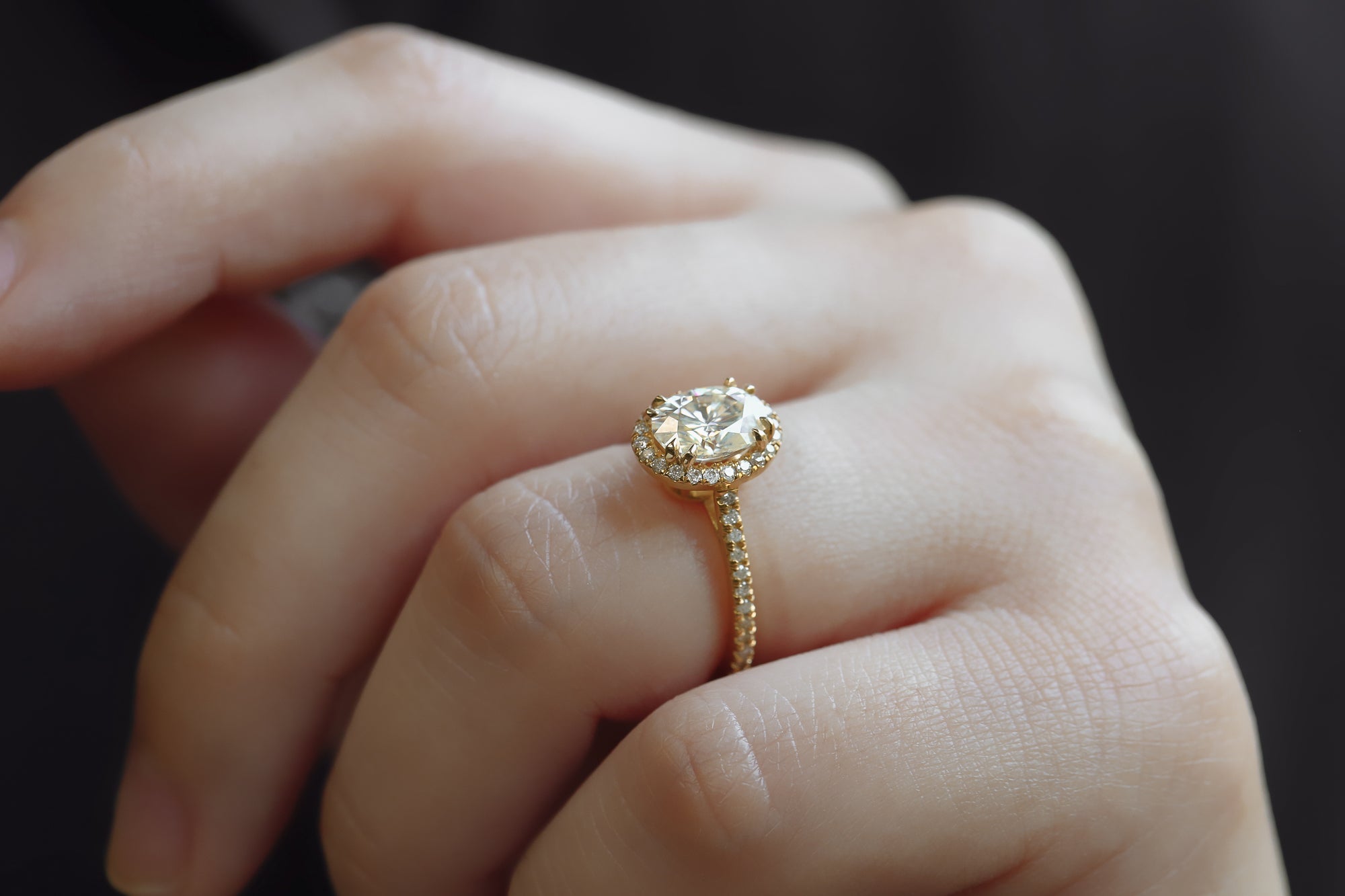 1.8 Carat Moissanite Oval Original Ring