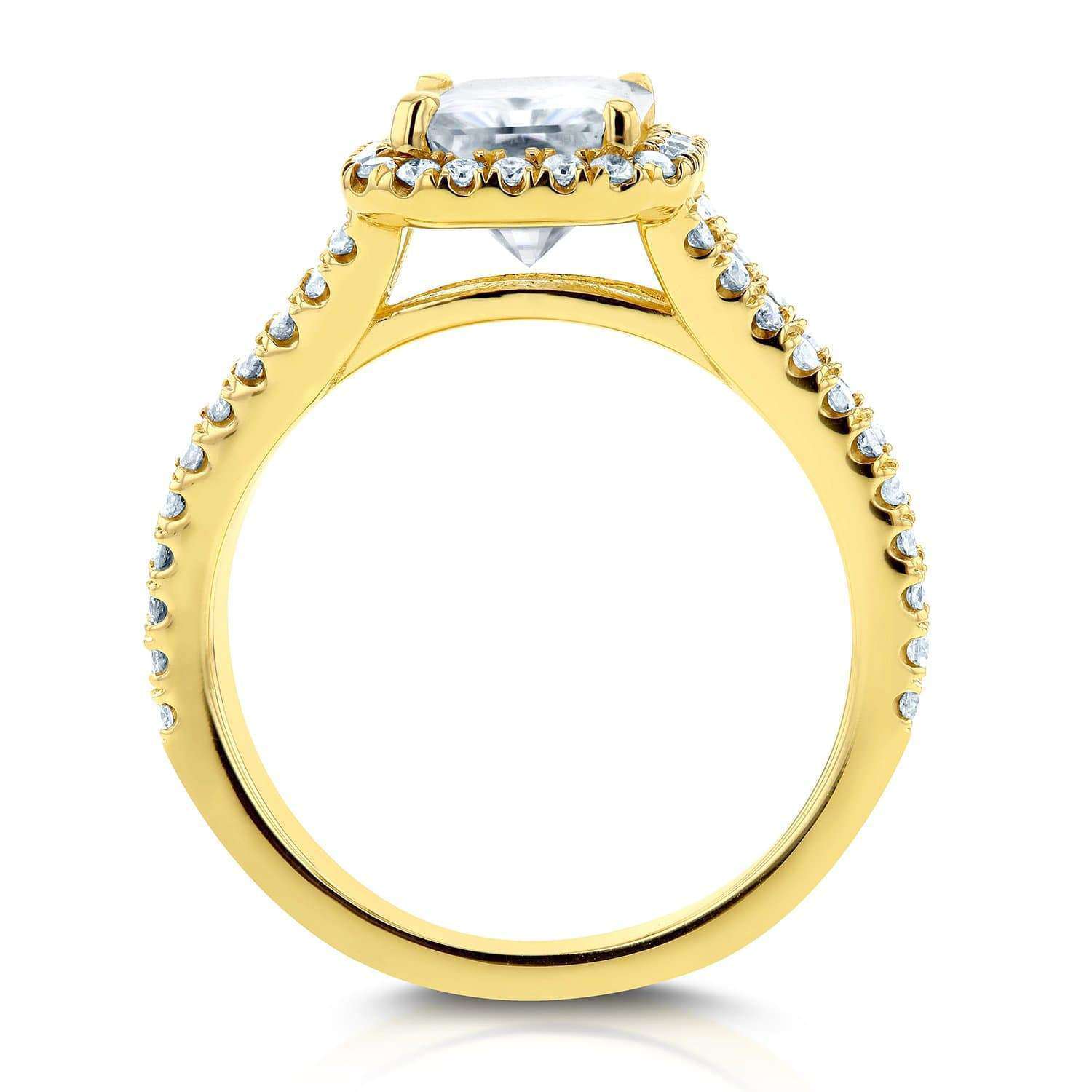 2.3 Carat Moissanite Radiant Split Ring
