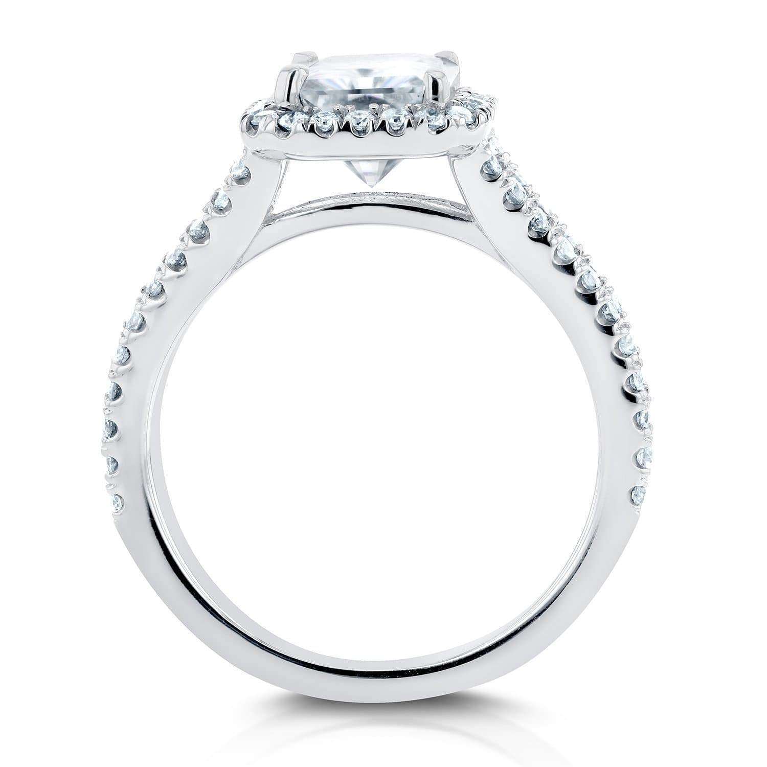 2.3 Carat Moissanite Radiant Split Ring