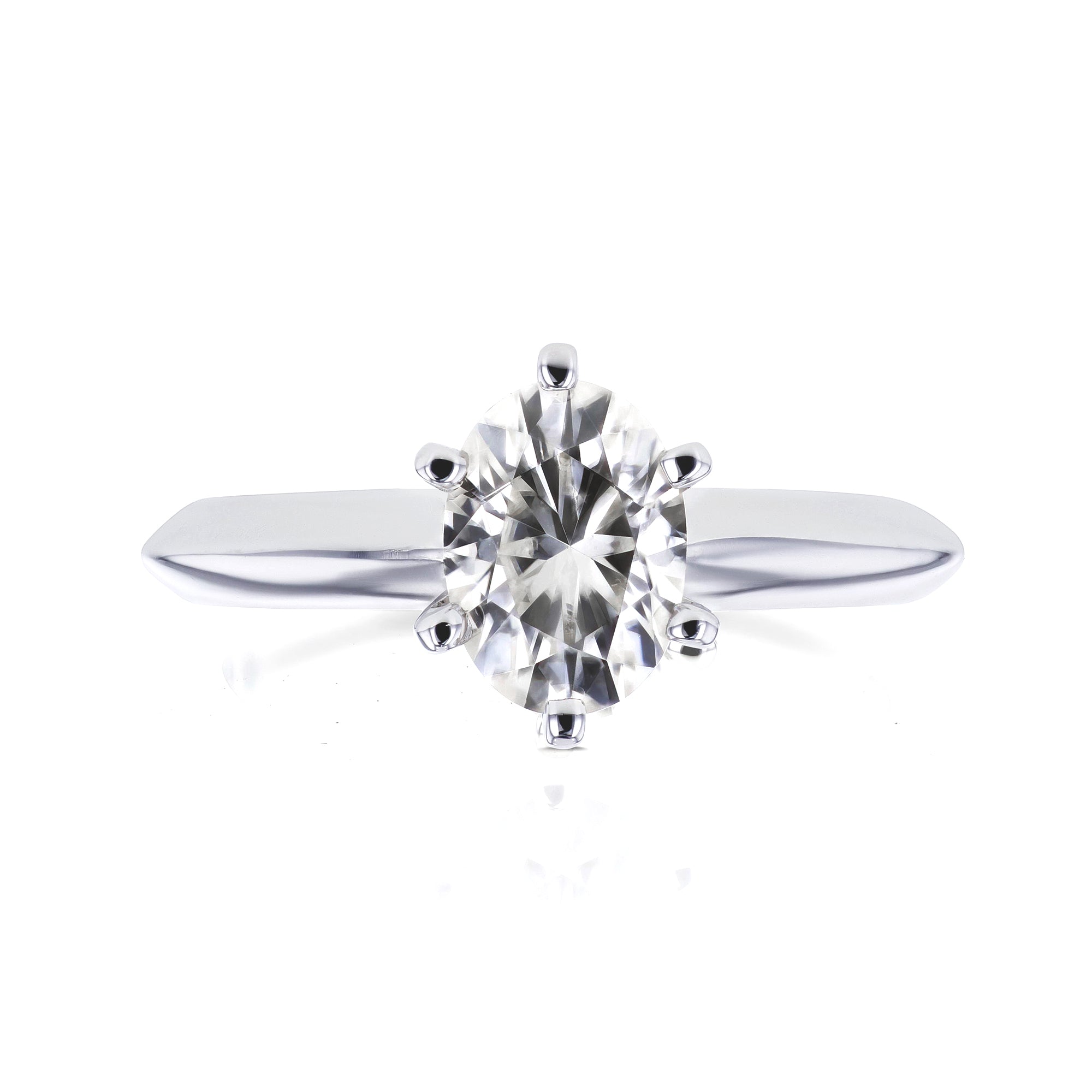 0.9 Carat Moissanite Solitaire Joan Ring