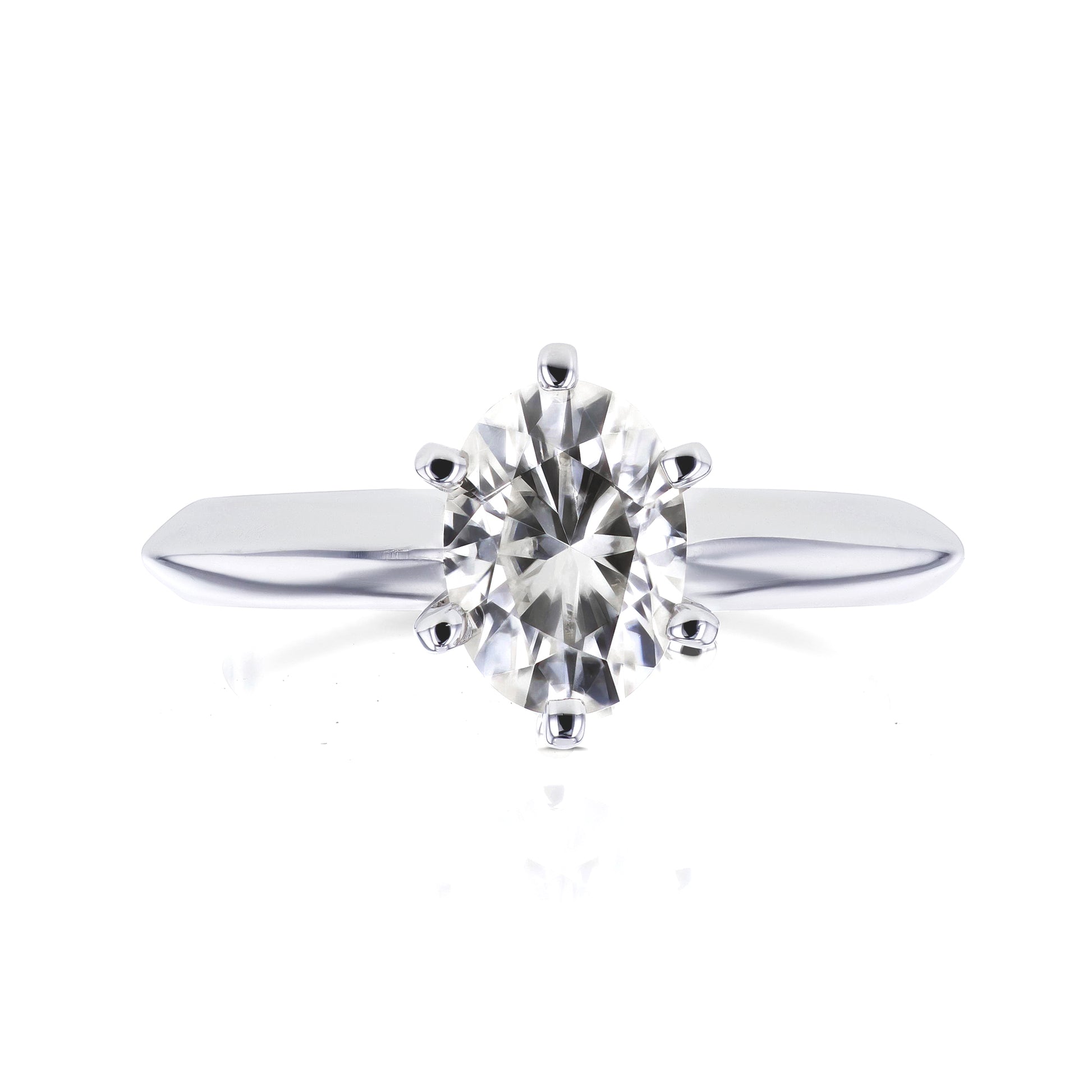 0.9 Carat Moissanite Solitaire Joan Ring