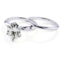 Kobelli Oval Moissanite 6-prong Solitaire Bridal Rings Set 2 1/10 Carat in 14k White Gold