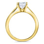 Kobelli Cushion Moissanite Solitaire and Diamond Double Bands 3-Piece Set 1 2/5 CTW in 14k Yellow Gold