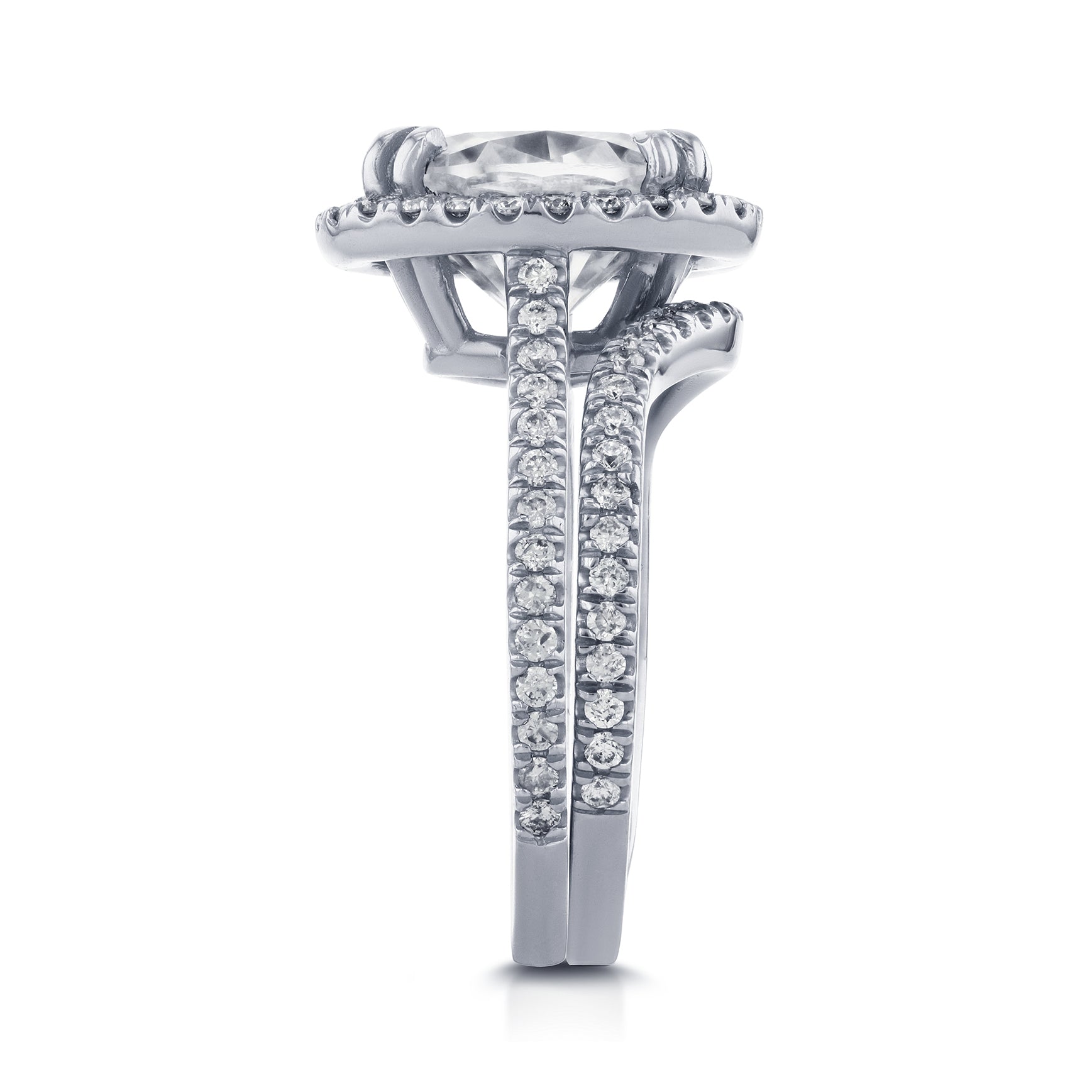3.6 Carat Moissanite Oval Bridal Set