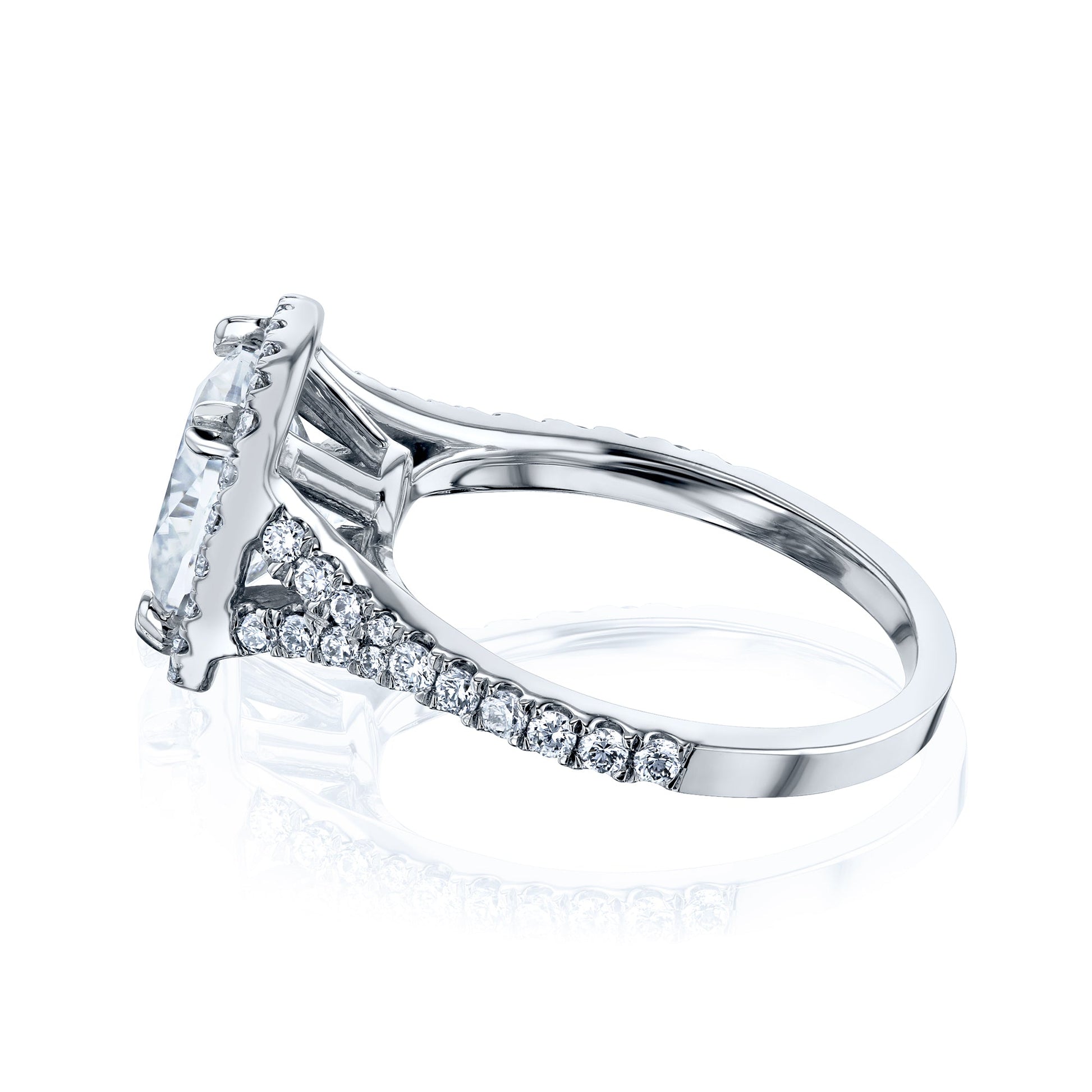 3.3 Carat Moissanite Cushion Vienna Ring - Lab Stones