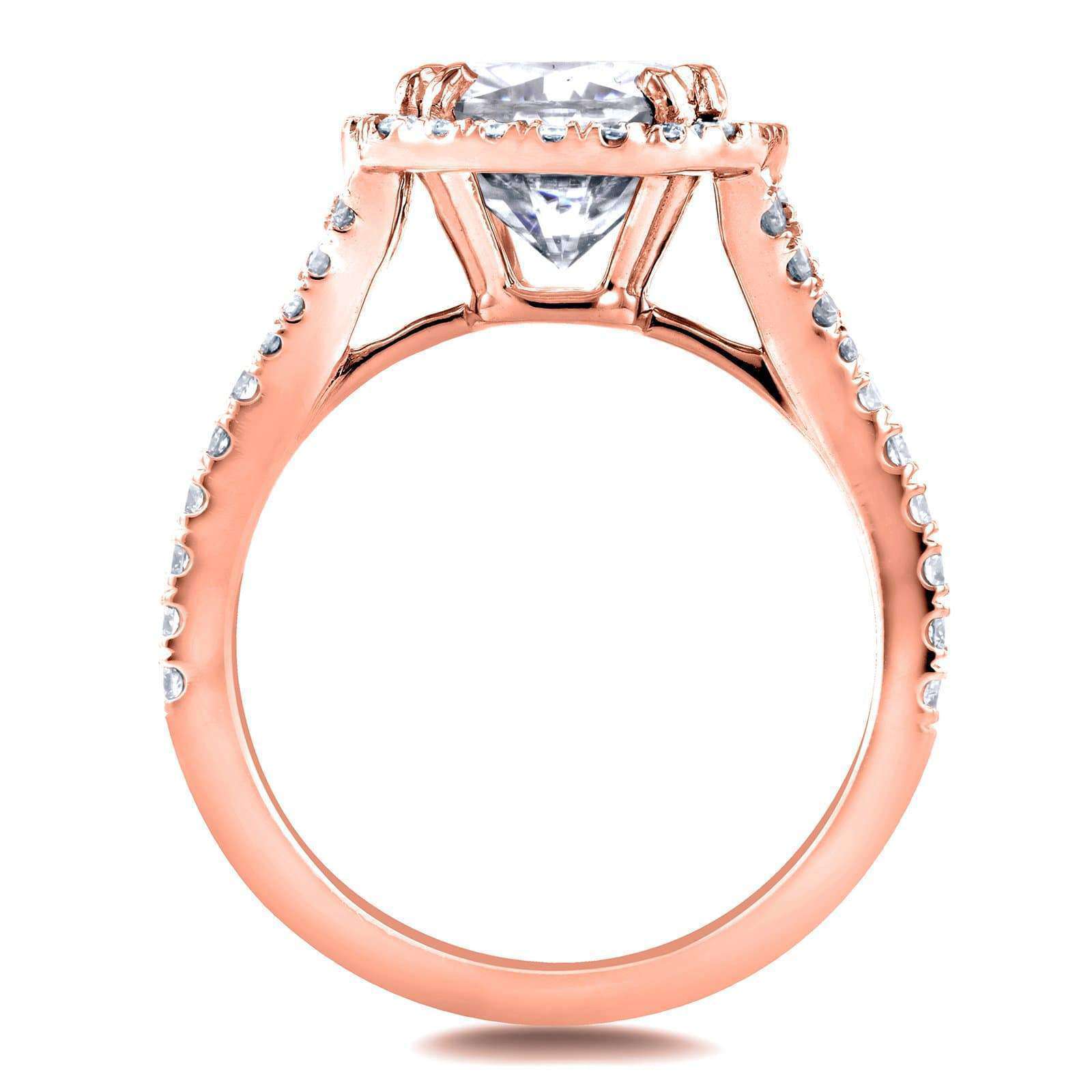 3.3 Carat Moissanite Cushion Vienna Ring - Lab Stones