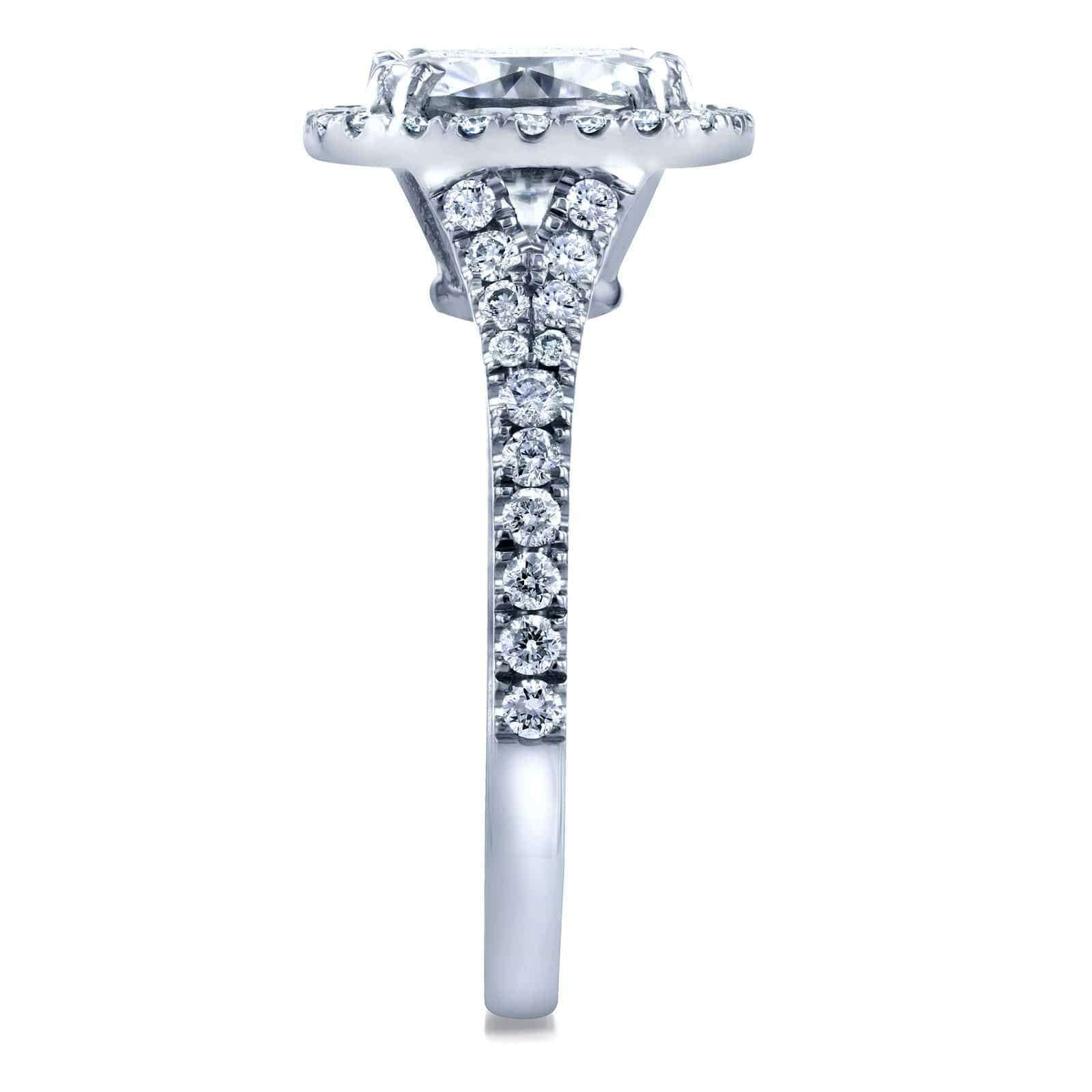 3.3 Carat Moissanite Cushion Vienna Ring - Lab Stones