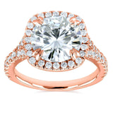 Kobelli großer Halo-Diamant-Verlobungsring