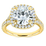 Kobelli großer Halo-Diamant-Verlobungsring