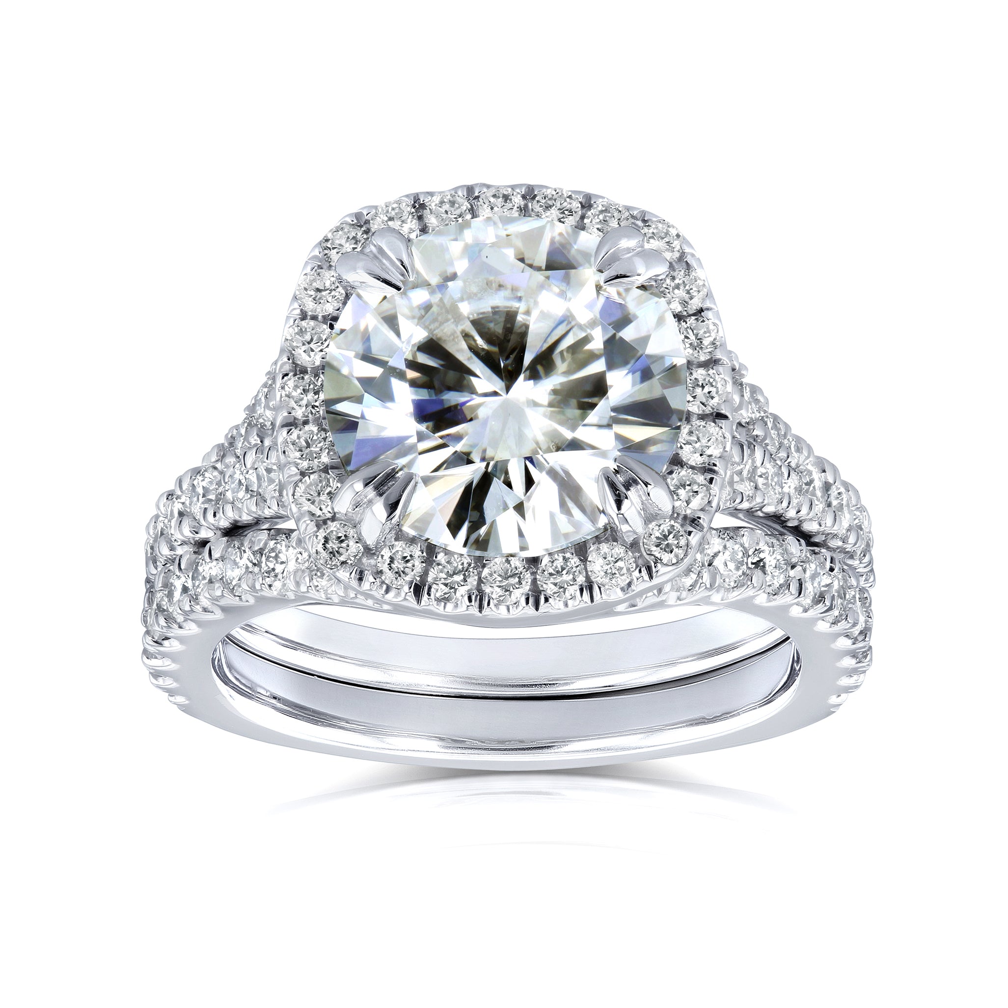 4 Carat Moissanite Round Vienna Bridal Set