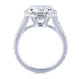 Kobelli Round H-I Moissanite and Diamond Halo Engagement Ring 3 5/8 CTW 14k White Gold