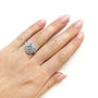 Kobelli Round H-I Moissanite and Diamond Halo Engagement Ring 3 5/8 CTW 14k White Gold