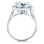 Kobelli Moissanite and Diamond Halo Engagement Ring 5 1/5 CTW in 14k White Gold