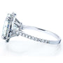 Kobelli Moissanite and Diamond Halo Engagement Ring 5 1/5 CTW in 14k White Gold