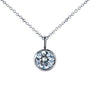 Kobelli Moissanite Solitaire Bezel Pendant and Detachable Chain 1 CTW 14K White Gold (16" Chain) MZ62201