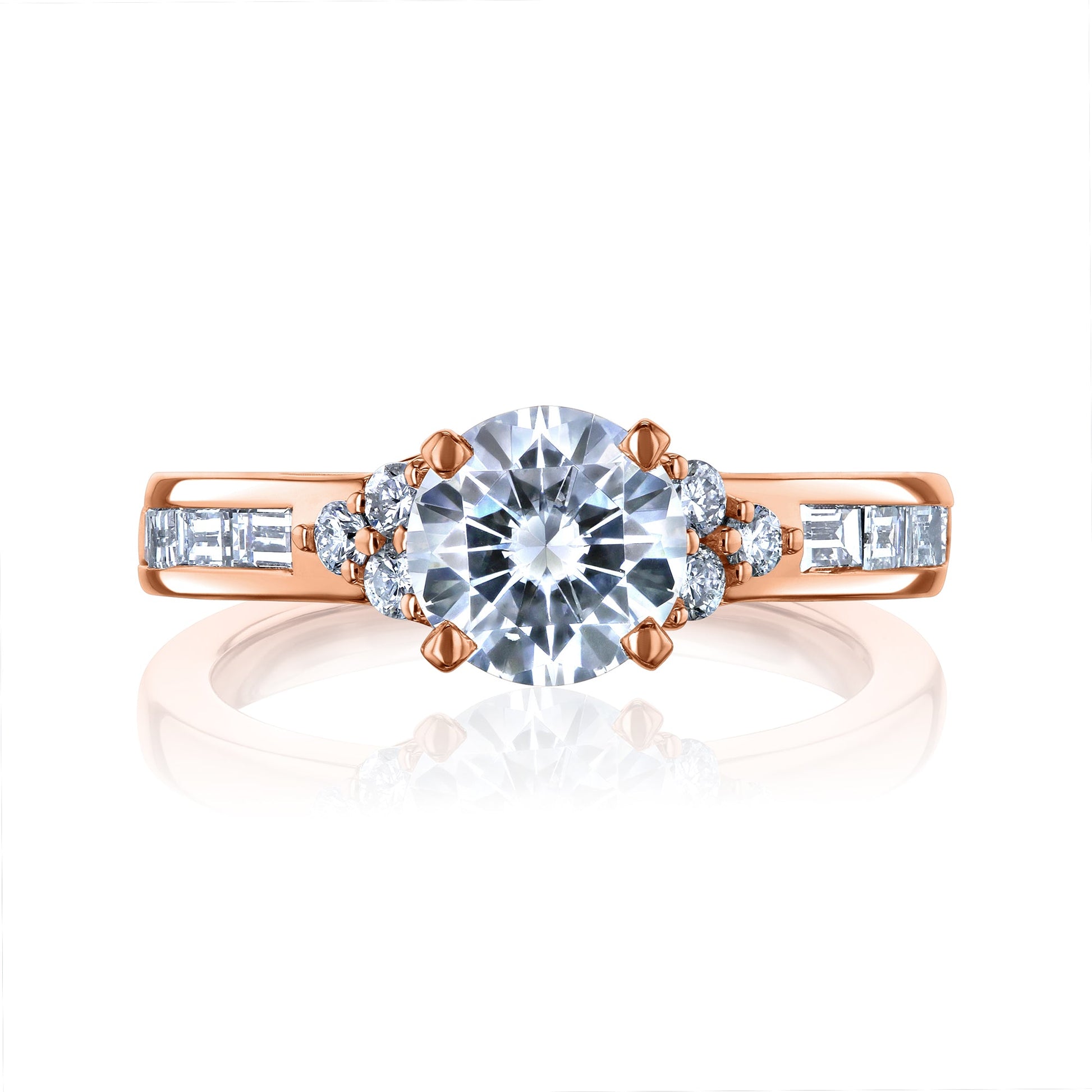 Modest Diamond Cluster Engagement Ring