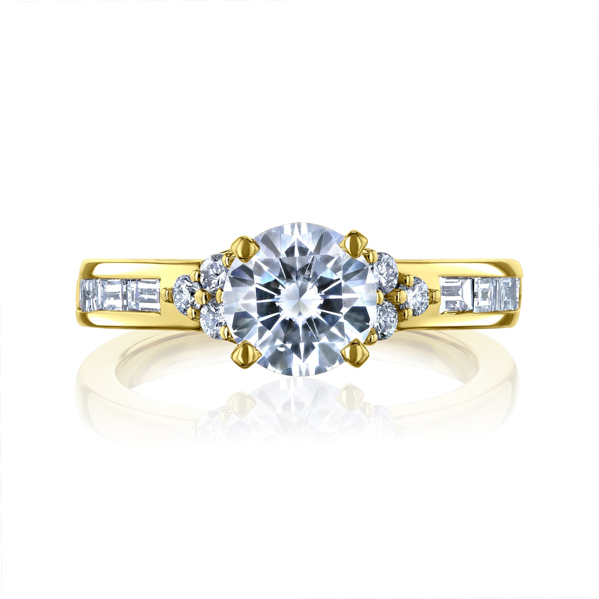 Modest Diamond Cluster Engagement Ring