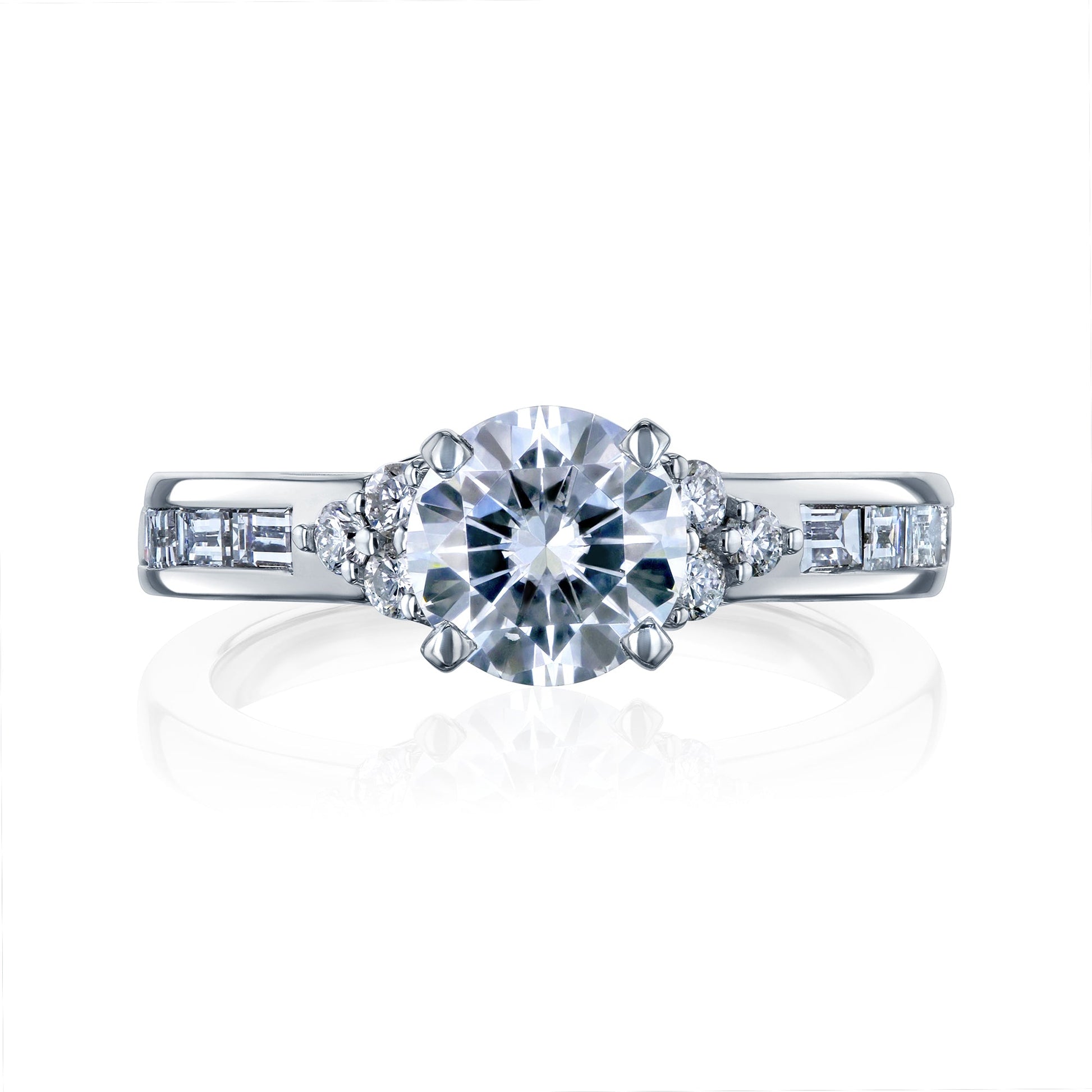 Modest Diamond Cluster Engagement Ring