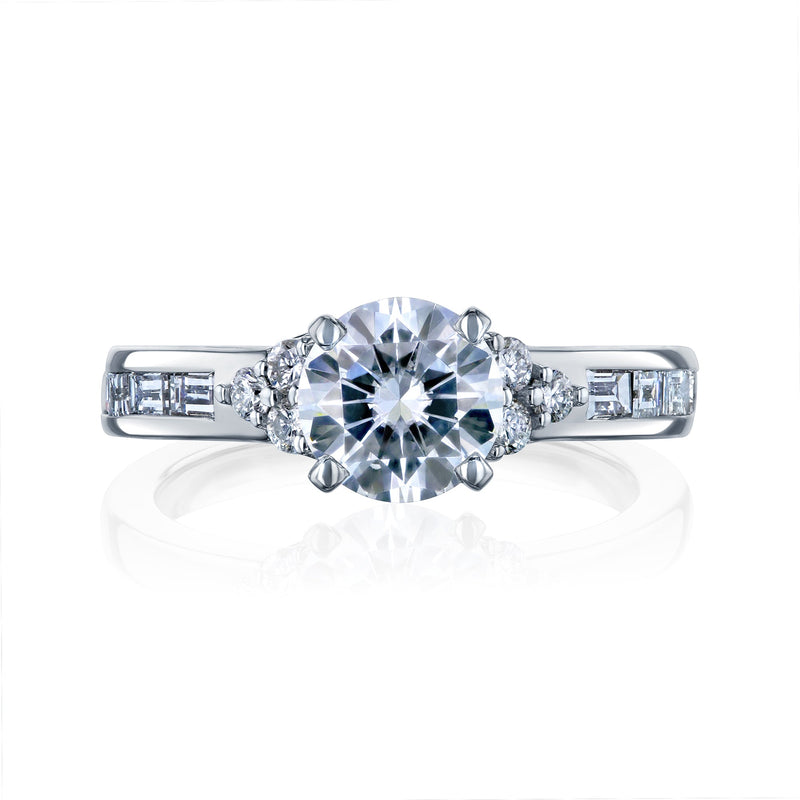 Modest Diamond Cluster Engagement Ring