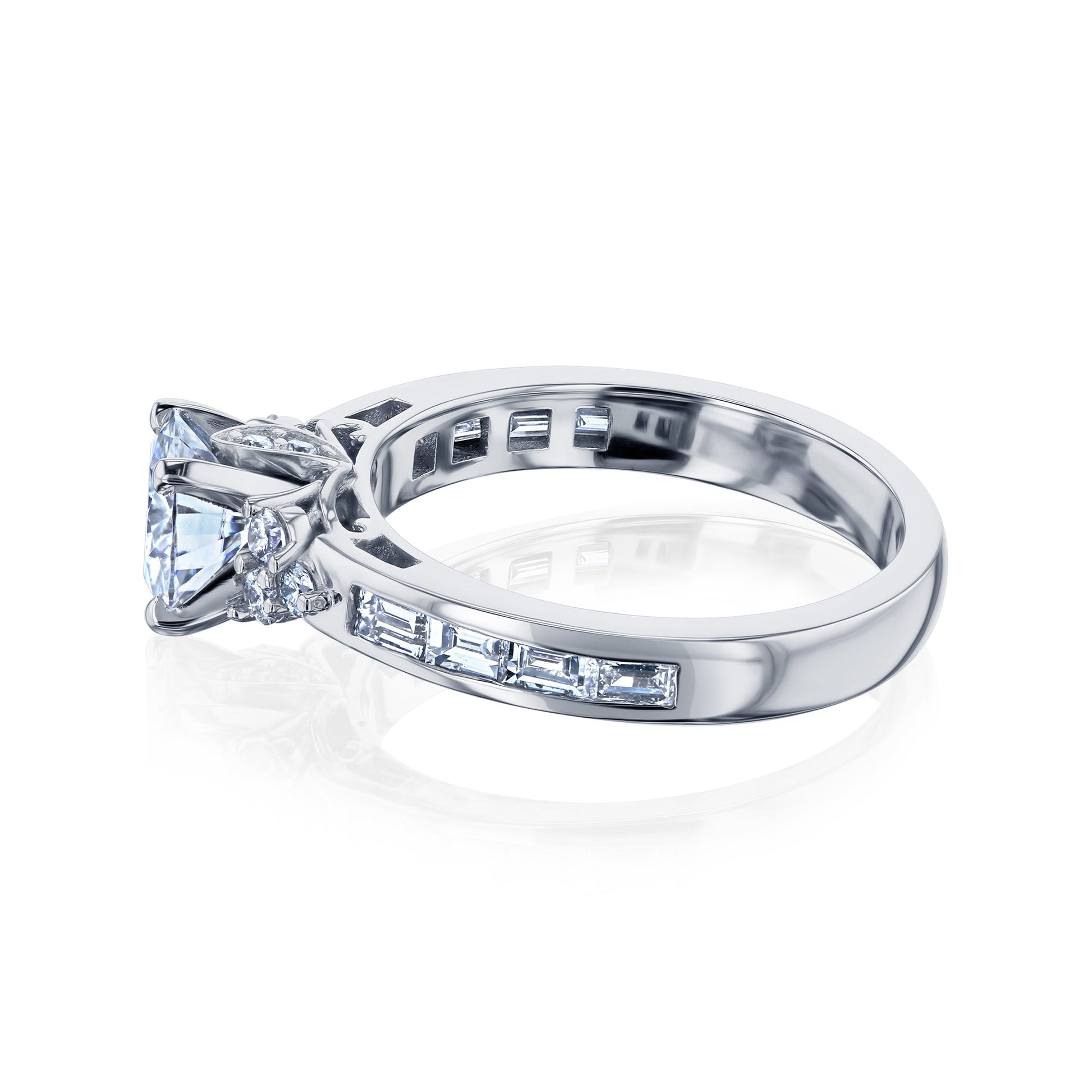 Modest Diamond Cluster Engagement Ring