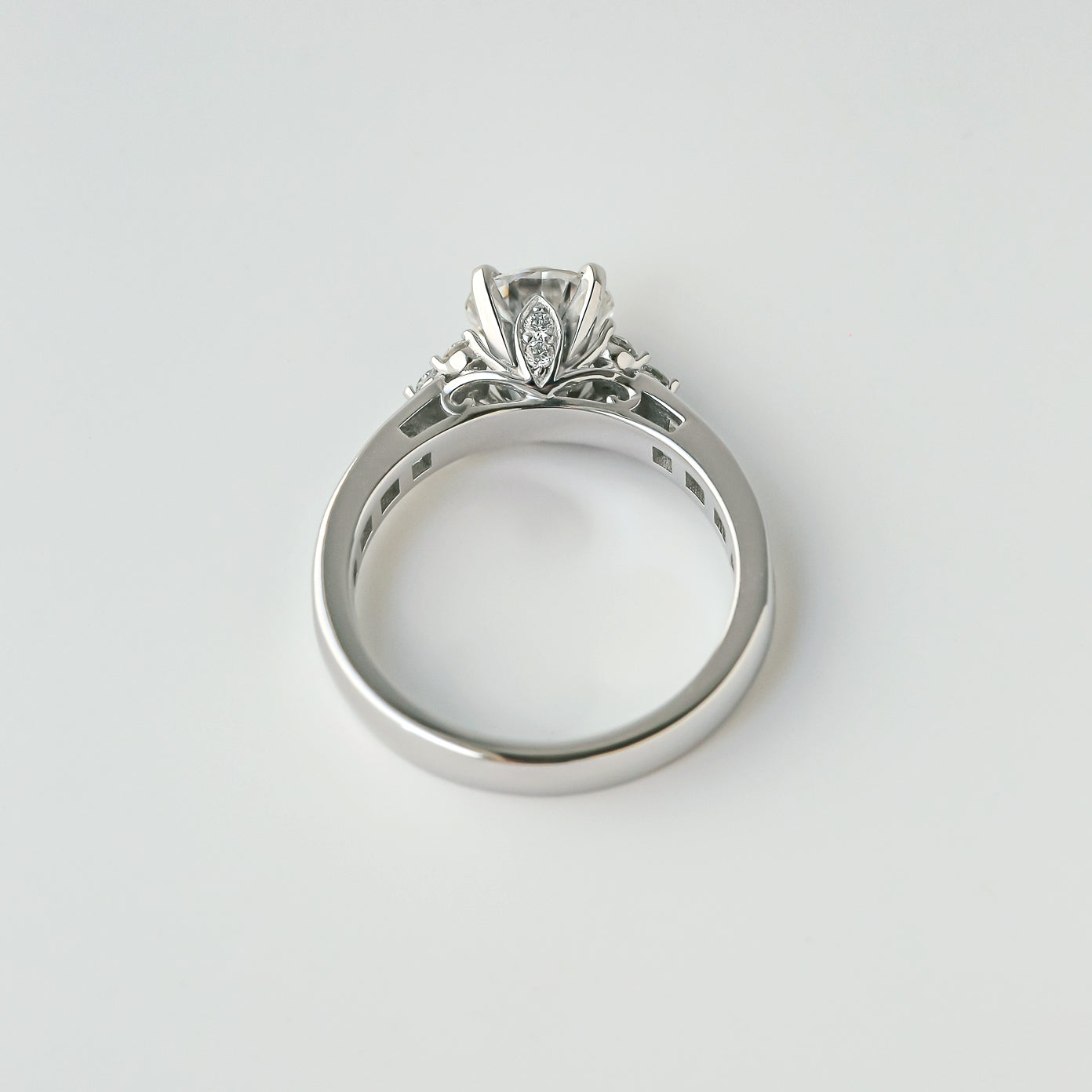 Modest Diamond Cluster Engagement Ring