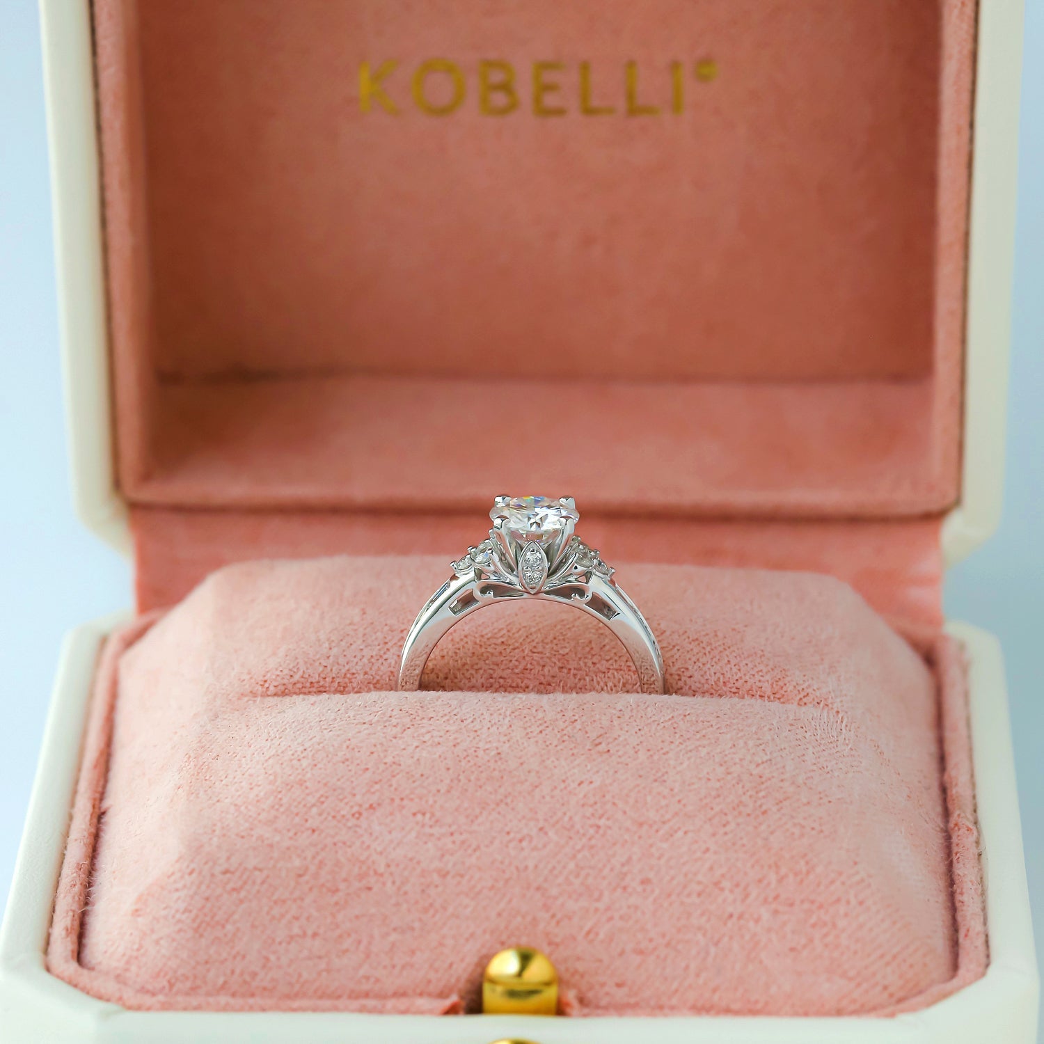 Modest Diamond Cluster Engagement Ring