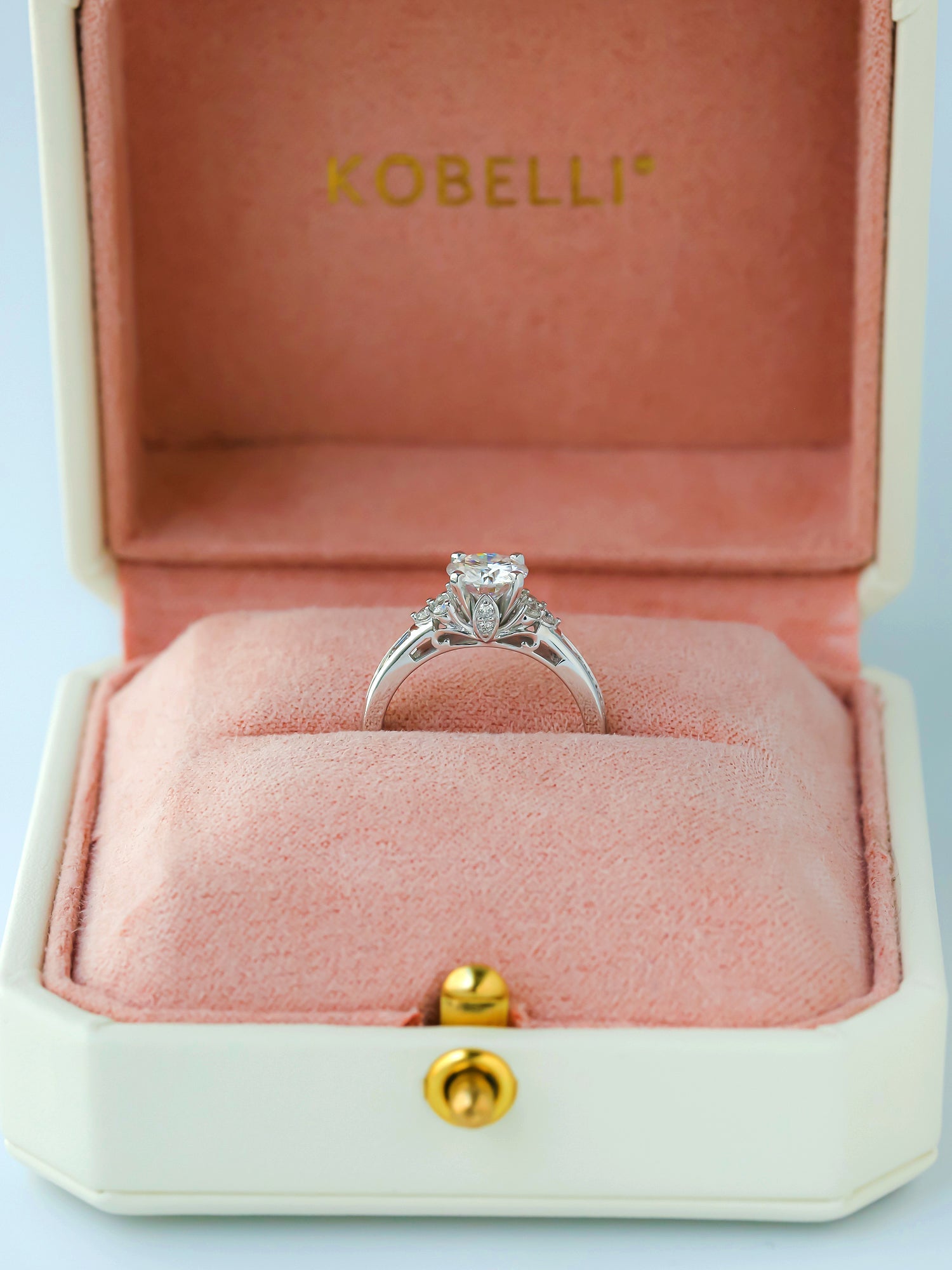 Modest Diamond Cluster Engagement Ring