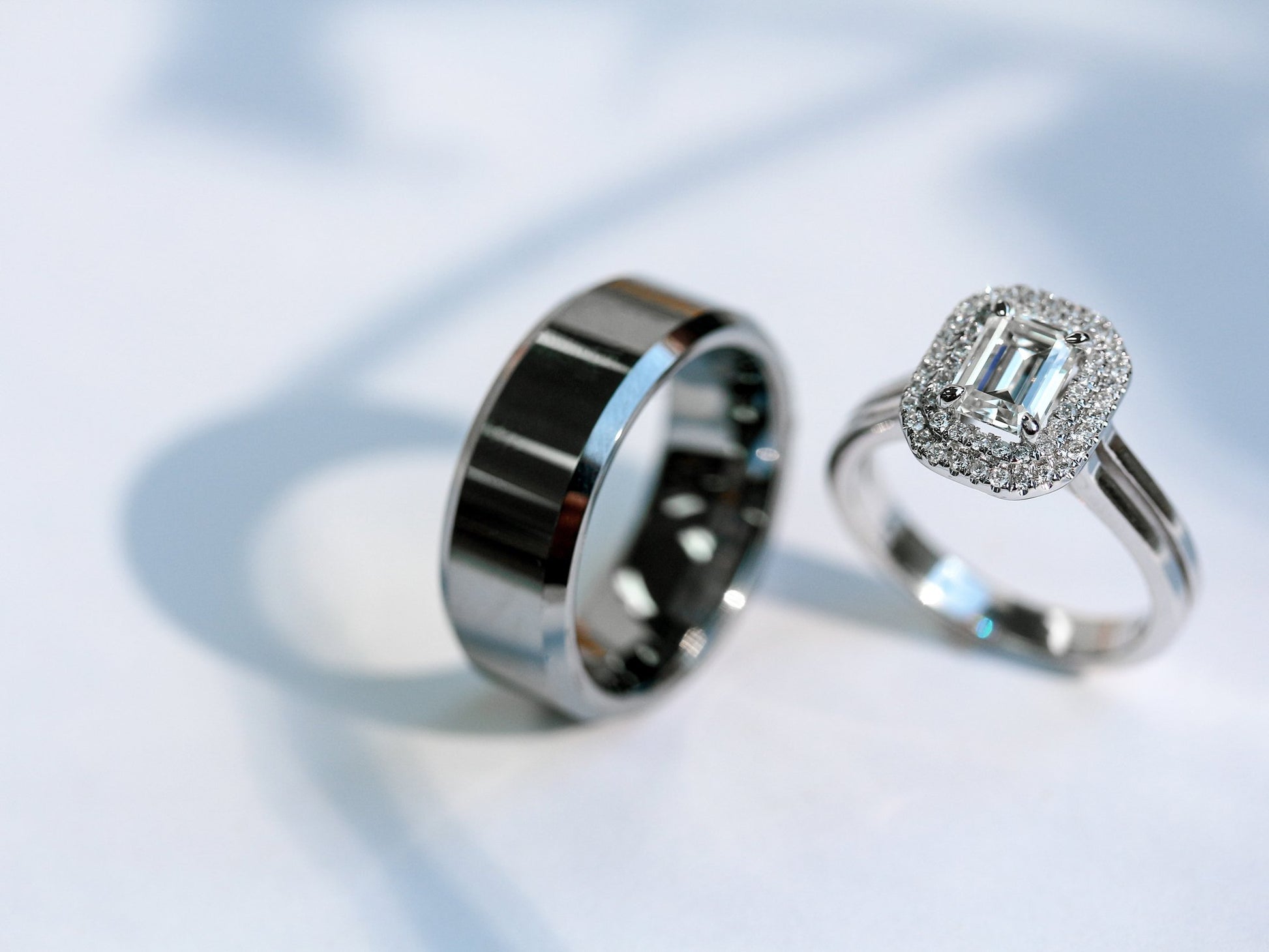 Kobelli Double Halo Emerald Cut Engagement Ring