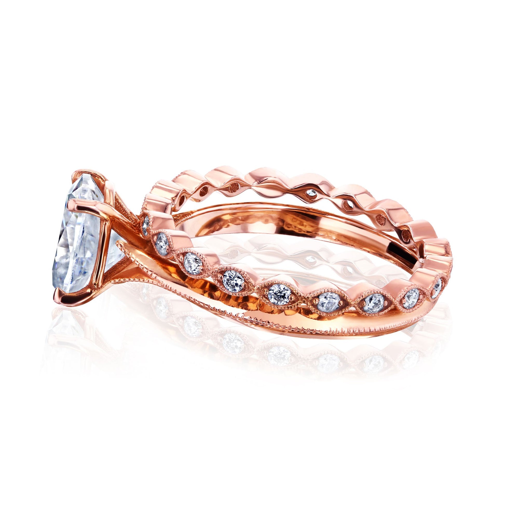 Kobelli Moissanite Wedding Ring Set