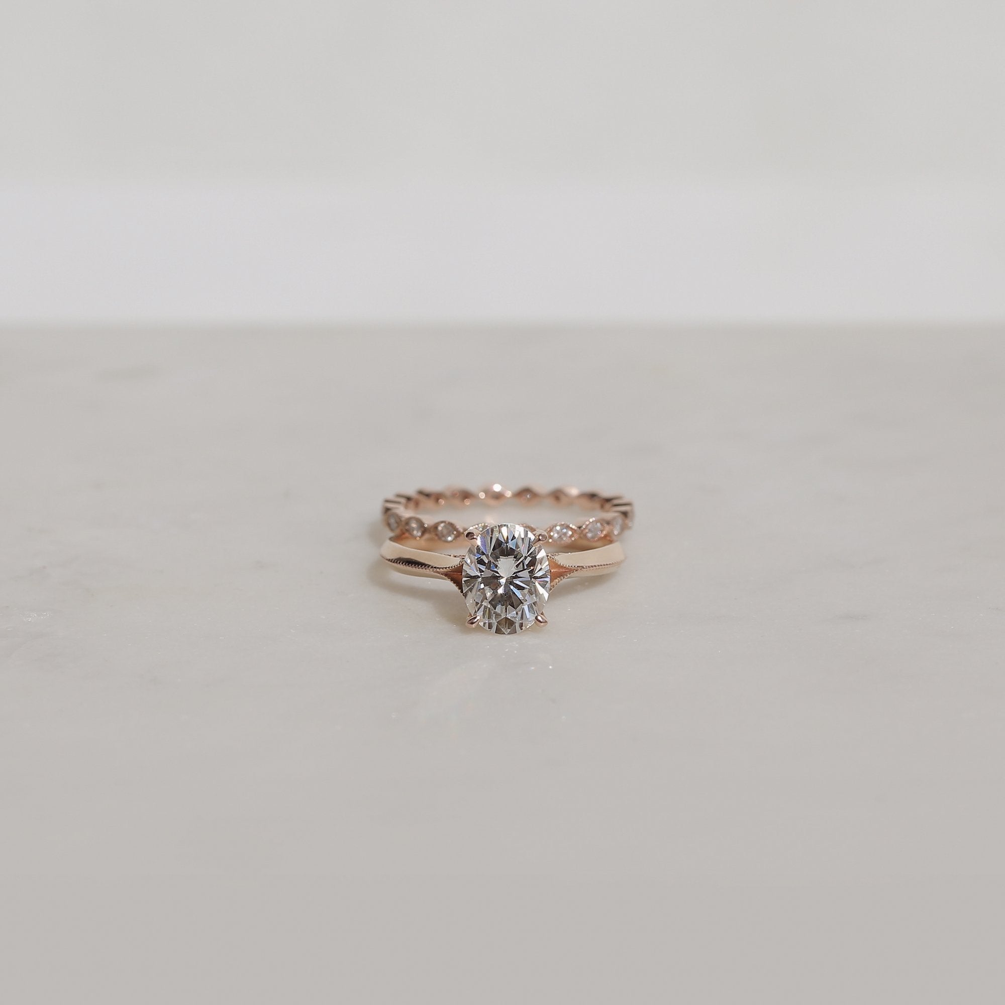Kobelli Moissanite Wedding Ring Set