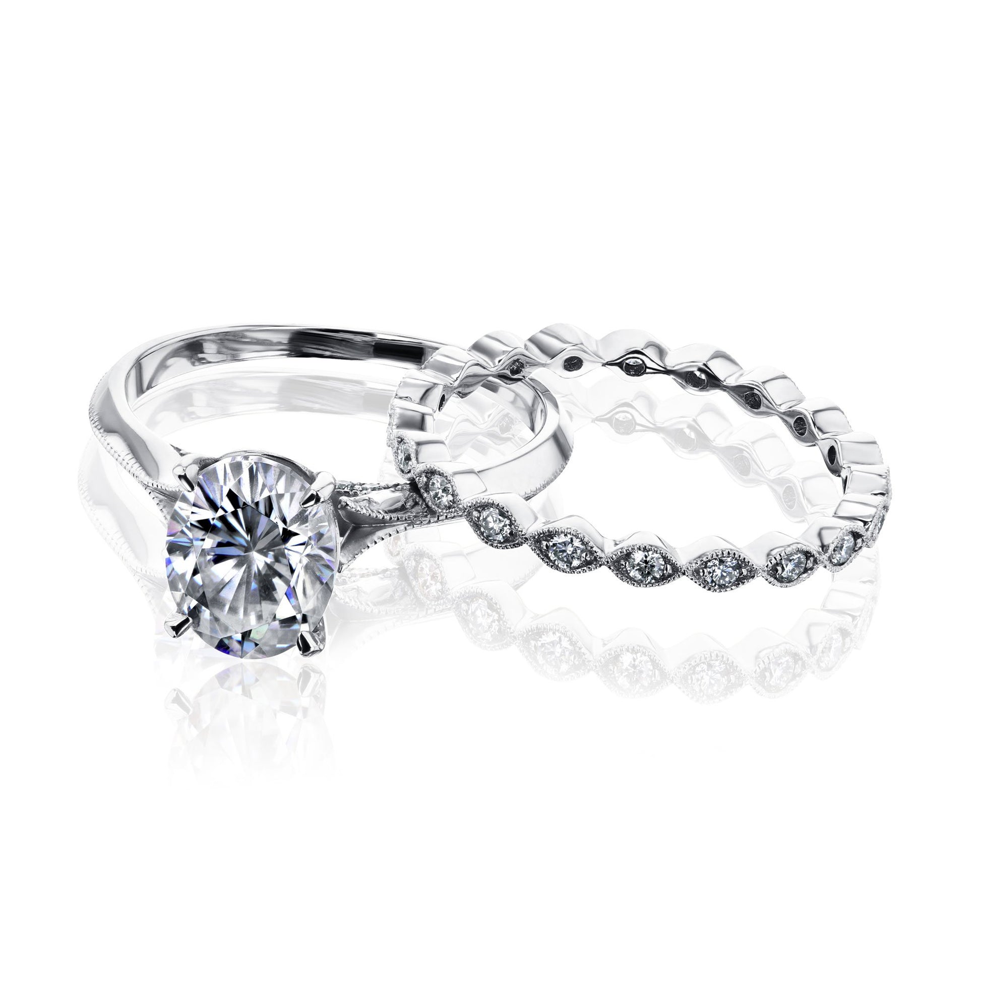 Kobelli Moissanite Wedding Ring Set