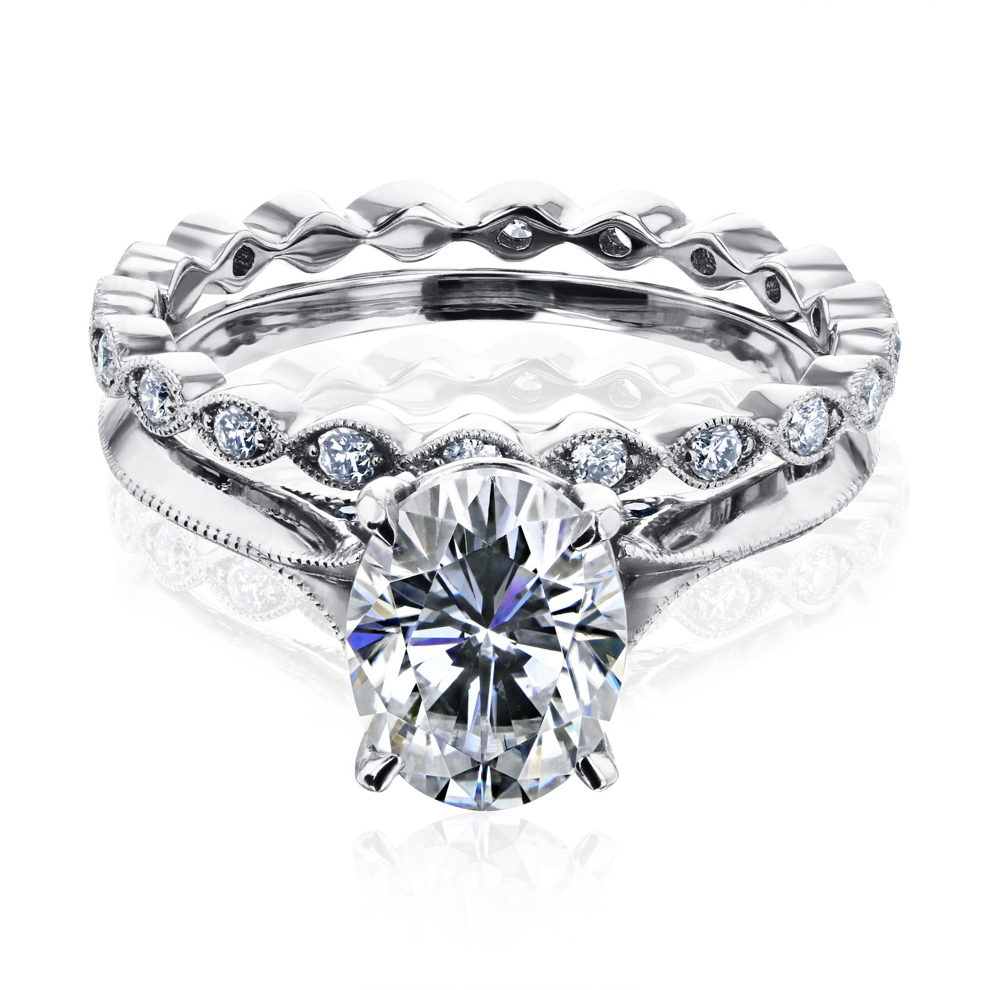 Kobelli Moissanite Wedding Ring Set