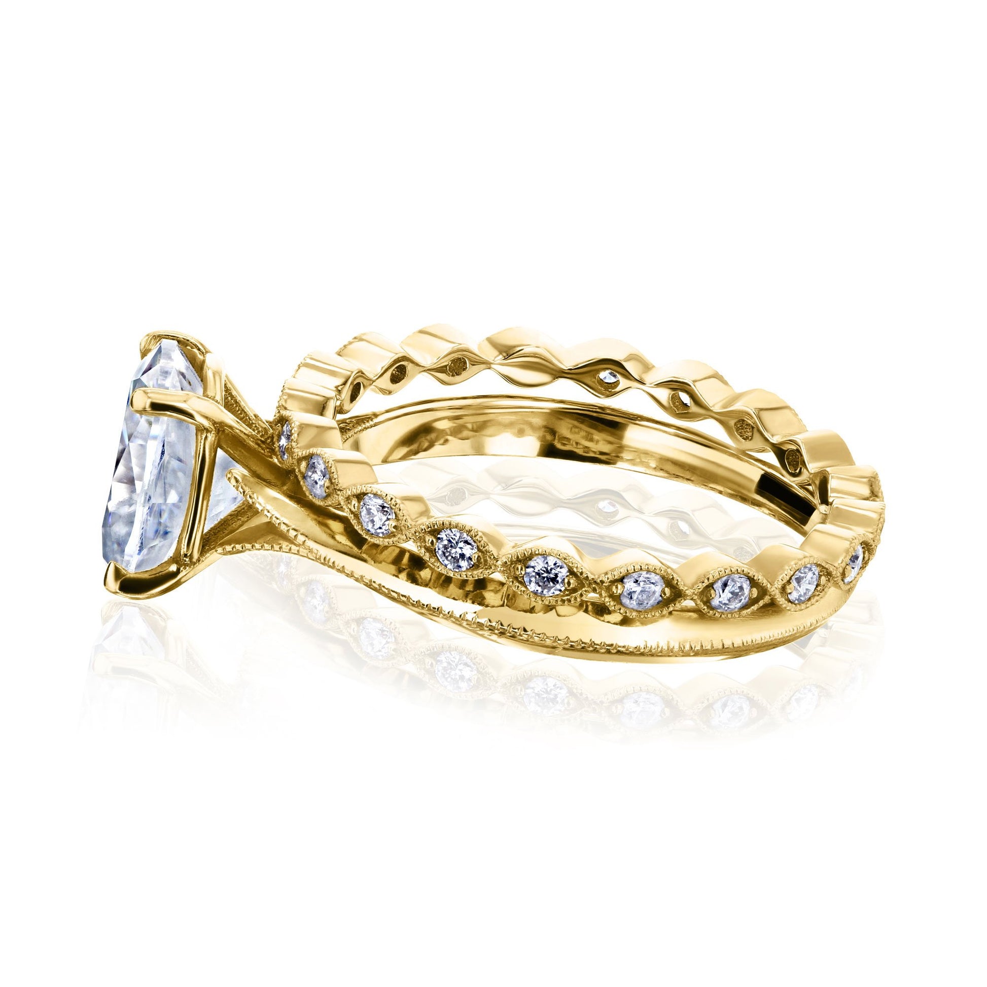 Kobelli Moissanite Wedding Ring Set