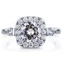 Kobelli Moissanite Halo Engagement Ring 1 2/5 CTW in 14k White Gold