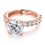 Kobelli Grown - 3.9ct Lorette Ring in Rose Gold slightly turned